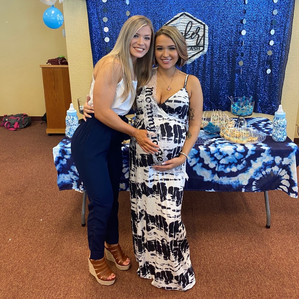 Tie dye maternity dress